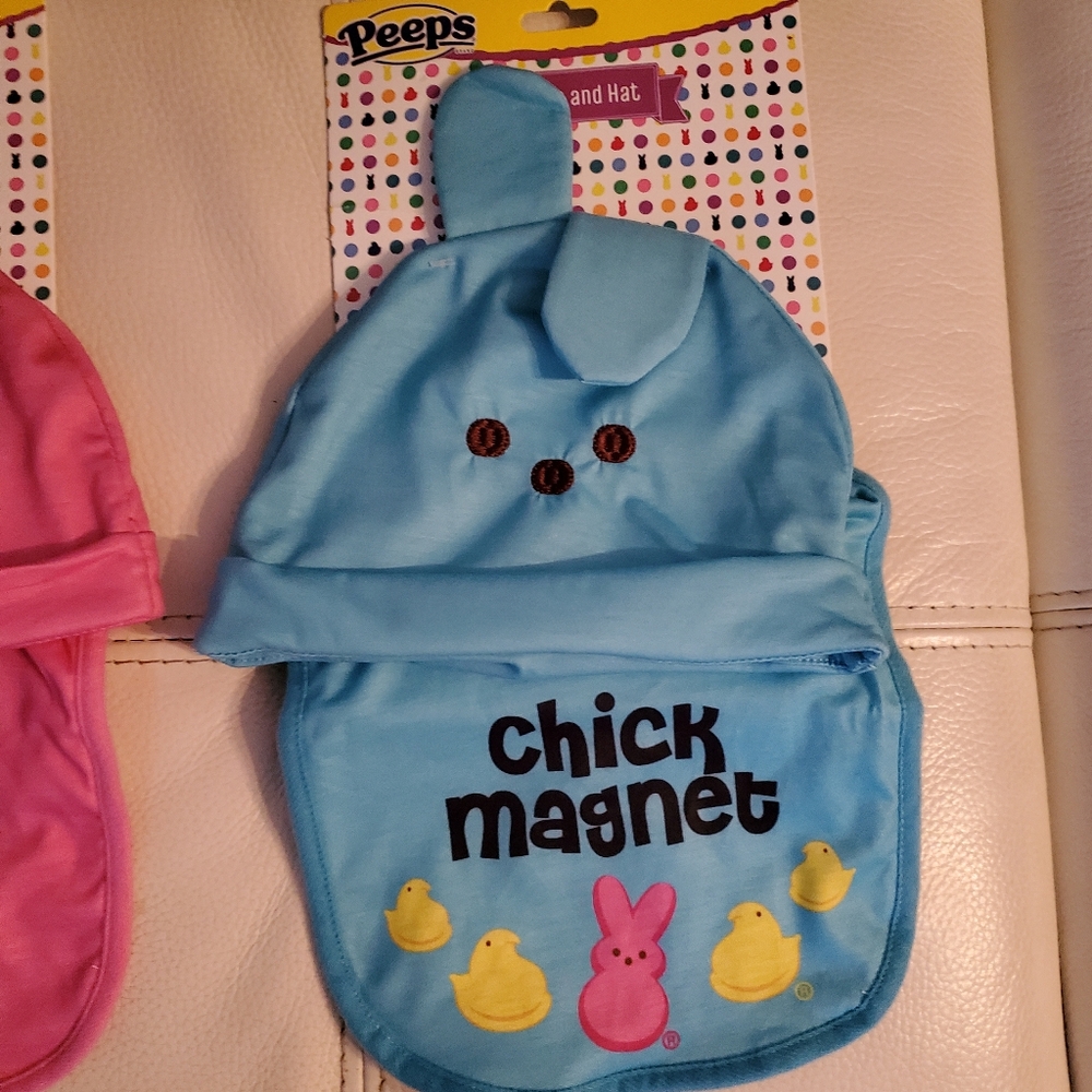 Peeps Hat & Bib Set
